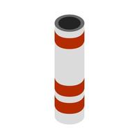 Isometric Smokestack On White Background vector