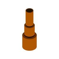 Isometric Smokestack On White Background vector