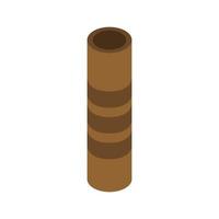 Isometric Smokestack On White Background vector