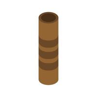 Isometric Smokestack On White Background vector