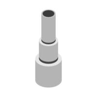 Isometric Smokestack On White Background vector