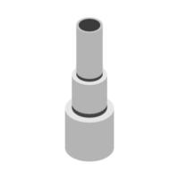 Isometric Smokestack On White Background vector