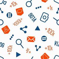 Seamless pattern  social network icons vector