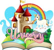 3D pop up book with fairy tale theme vector