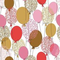 Seamless pattern with  balloons vector