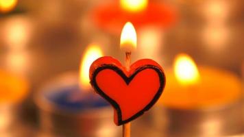 Heart Shape of Candle Light video