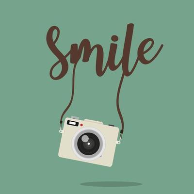 Mini camera design with Smile text