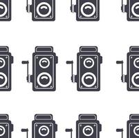 retro camera old sign seamless pattern vector