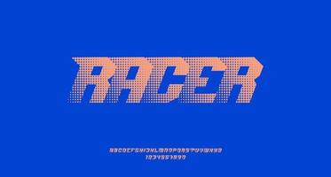 Halftone Text Effect with Italic Sporty Font vector