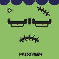 Halloween night party monster design. vector