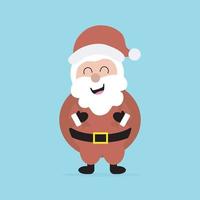 Cute Santa mascot or character icon. Vector concept illustration for design.