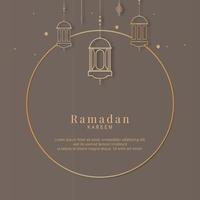 ramadan frame card vector