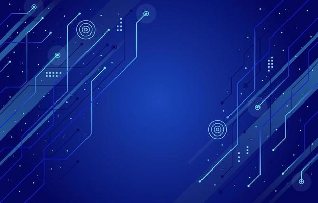 Abstract Blue Circuit Technology Background