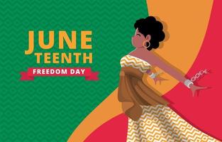 Juneteenth Celebration Background Concept vector