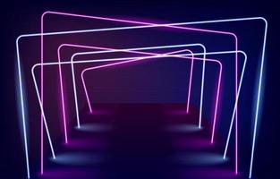 Neon Light Hallways Background vector