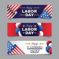 Labor Day Banner Collection vector