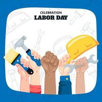 Rising Hand Labor Day Background vector