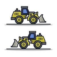 Excavator On White Background vector