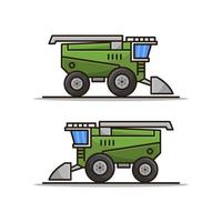 Harvester Combine On White Background vector