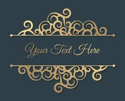 Luxury gold decorative floral frame background vector