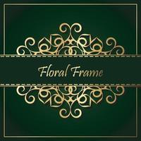 Luxury gold decorative floral frame background vector