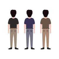 Set Of Kids On White Background vector