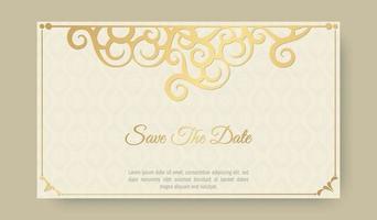 Elegant ornamental wedding card template vector