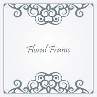 Vector decorative floral frame background