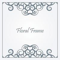 Vector decorative floral frame background