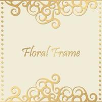 Luxury decorative floral frame background vector