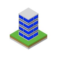 Isometric Skyscraper On White Background vector