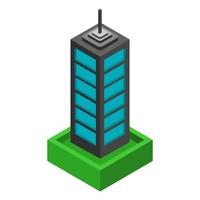 Isometric Skyscraper On White Background vector