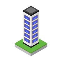 Isometric Skyscraper On White Background vector