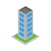 Isometric Skyscraper On White Background vector