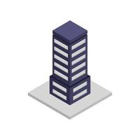 Isometric Skyscraper On White Background vector