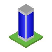 Isometric Skyscraper On White Background vector