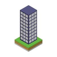 Isometric Skyscraper On White Background vector