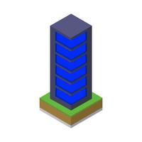 Isometric Skyscraper On White Background vector