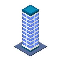 Isometric Skyscraper On White Background vector
