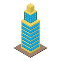 Isometric Skyscraper On White Background vector