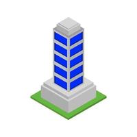 Isometric Skyscraper On White Background vector