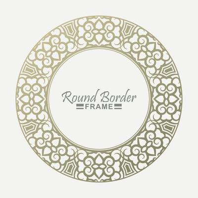 Luxury Gold round floral frame design