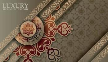 Premium Luxury mandala background concept vector