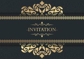 Elegant Invitation decorative frame design background vector