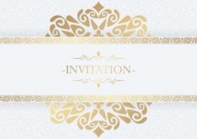 Elegant Invitation decorative frame design background vector