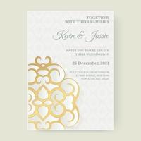 Elegant ornamental wedding card template vector