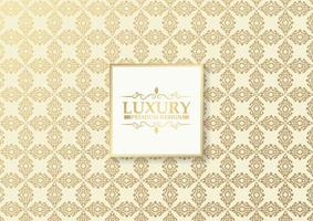 Luxury white ornament pattern design background vector