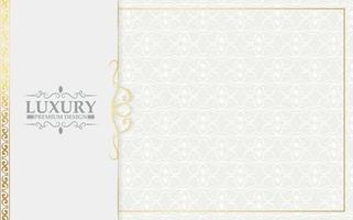Luxury white calligraphy swirl border background vector
