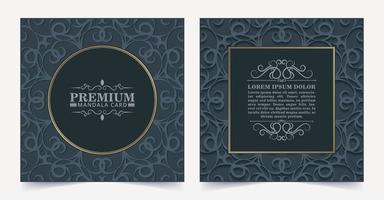 Luxury dark floral decorative card vector