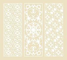 seamless die cut decorative pattern template vector